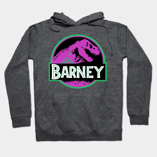 Barney - Jurassic Park Logo Parody Hoodie by TSHIRTS 1138